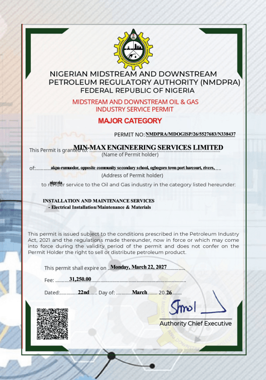 NMDPRA Operational Permit (Part 1)