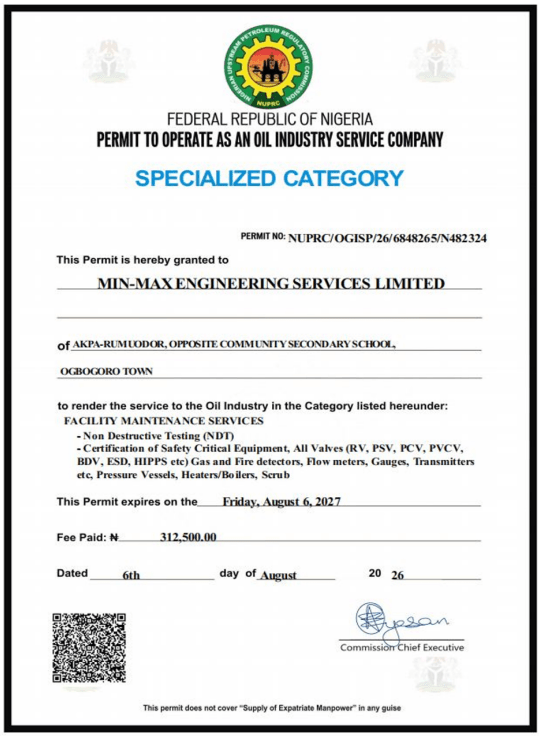 NUPRC Specialized Service Permit (Part 2)