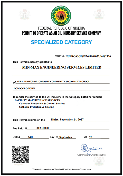 NUPRC Specialized Service Permit (Part 1)
